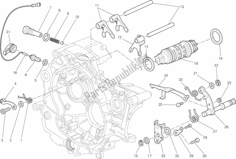 All parts for the Shift Cam - Fork of the Ducati Monster 796 ABS USA Anniversary 2013